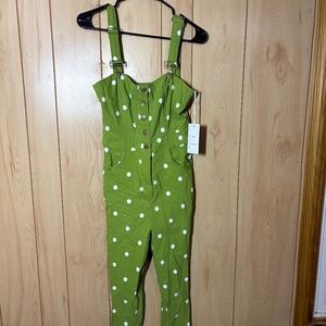 Unique Vintage - free with white polka dot Eartha Jumpsuit - NWT